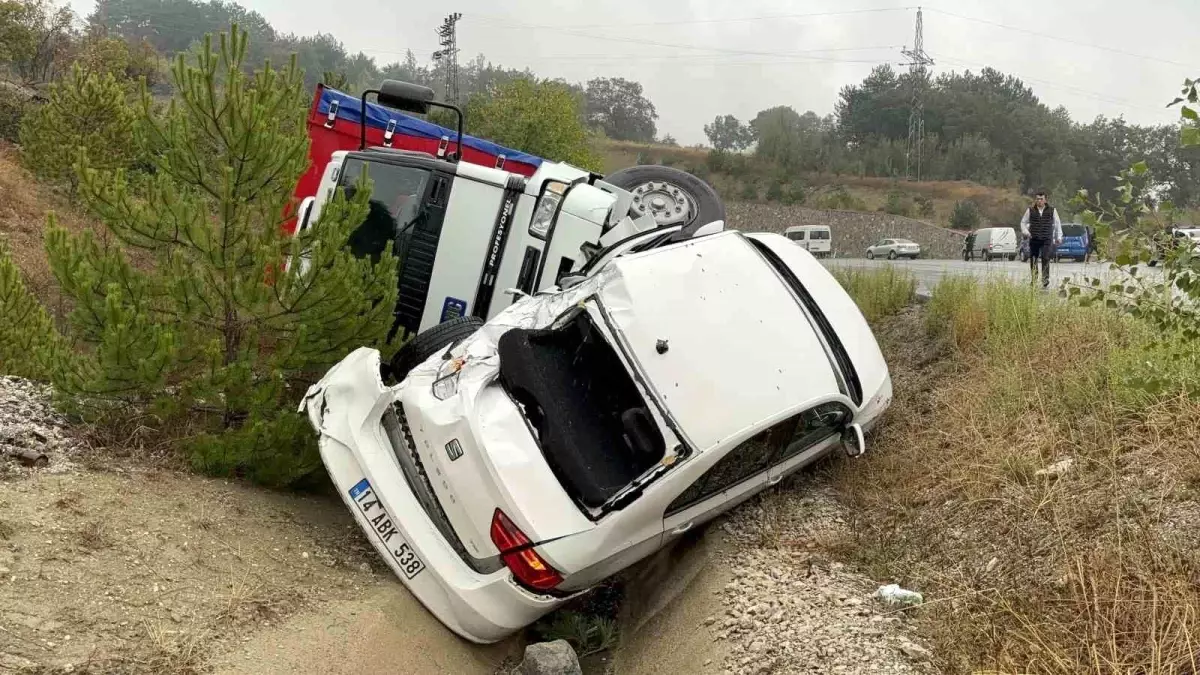 Bolu\'daki Zincirleme Trafik Kazası: 2 Yaralı