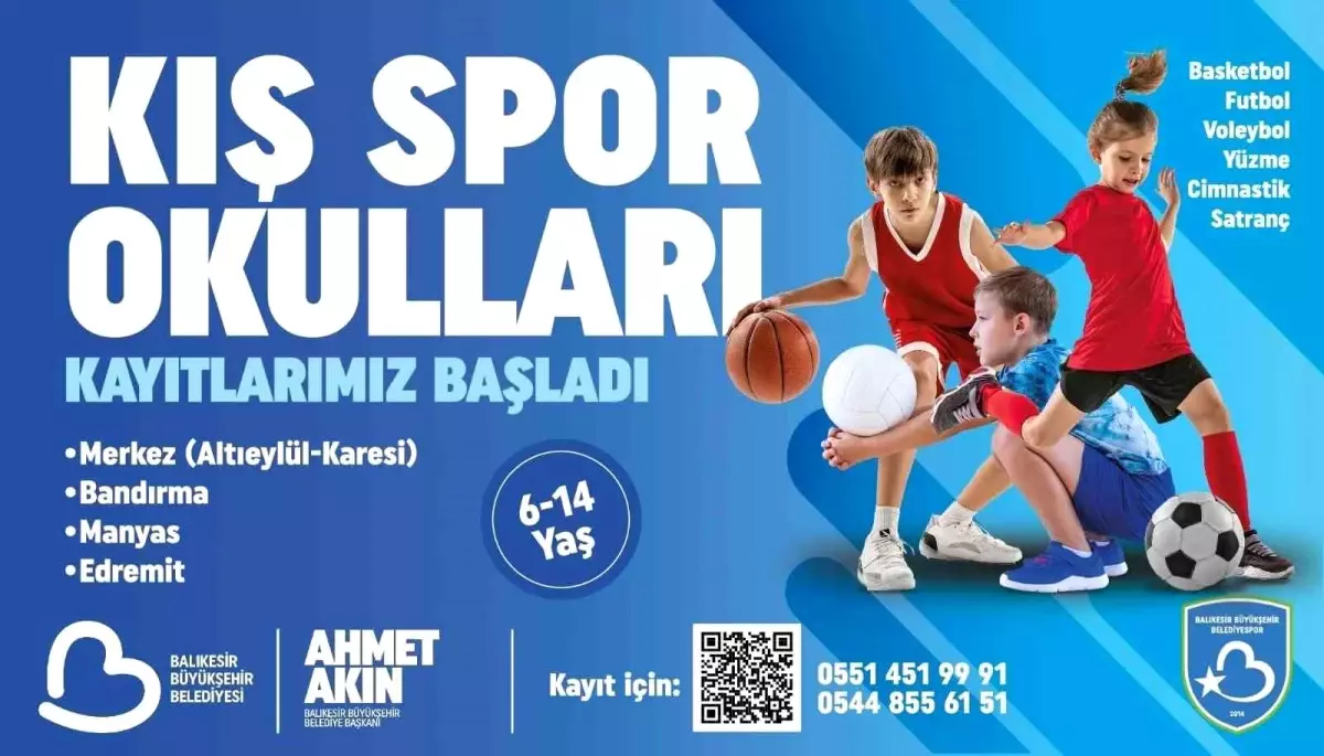 Balıkesir\'de Kış Spor Okulları İçin Kayıtlar Başladı