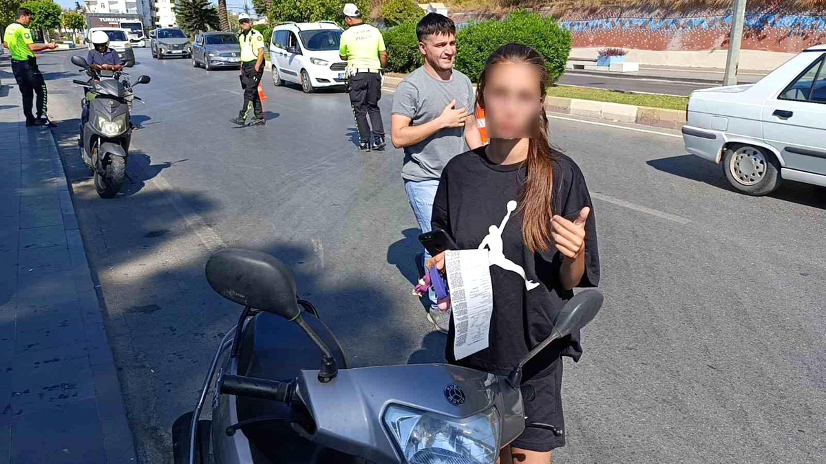 Manavgat\'ta Sürücü Belgesiz Motosiklet Denetimi