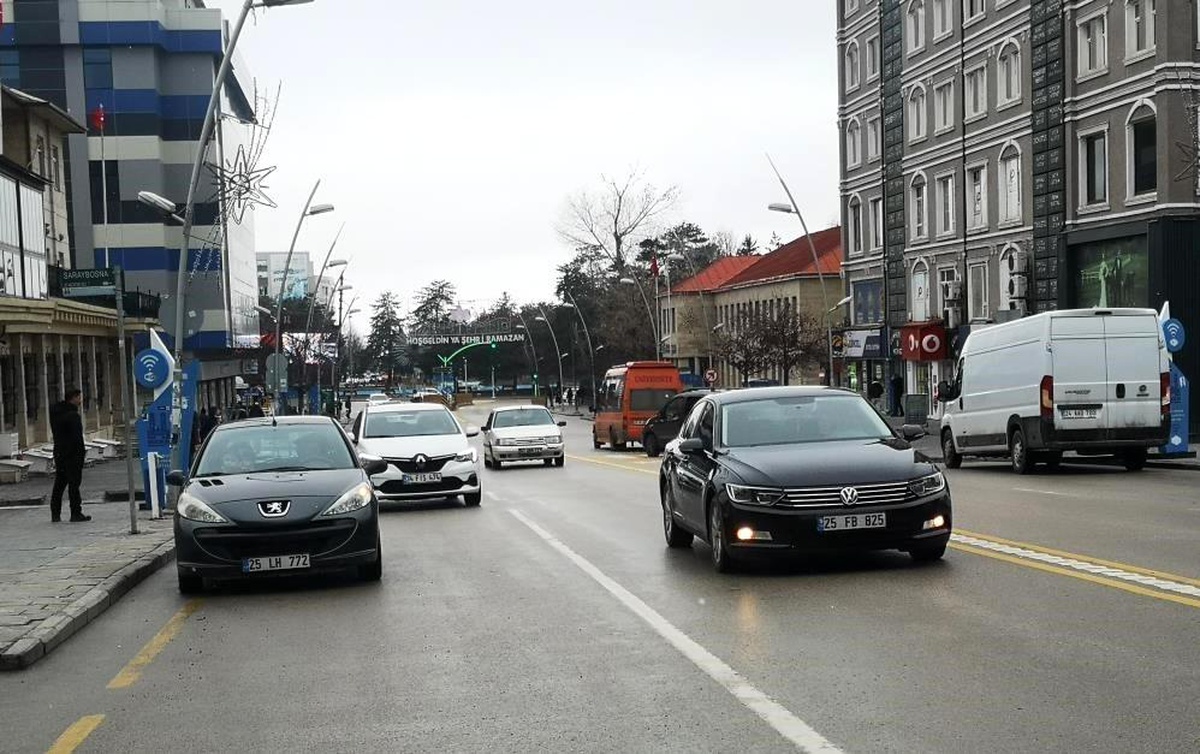 Erzurum\'da Trafik Kaydı Artış Gösterdi