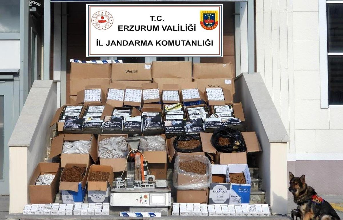 Erzurum\'da Kaçak Sigara Operasyonu