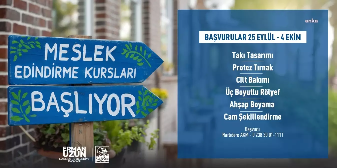 Narlıdere Belediyesi\'nden Ücretsiz Meslek Edindirme Kursları Başlıyor