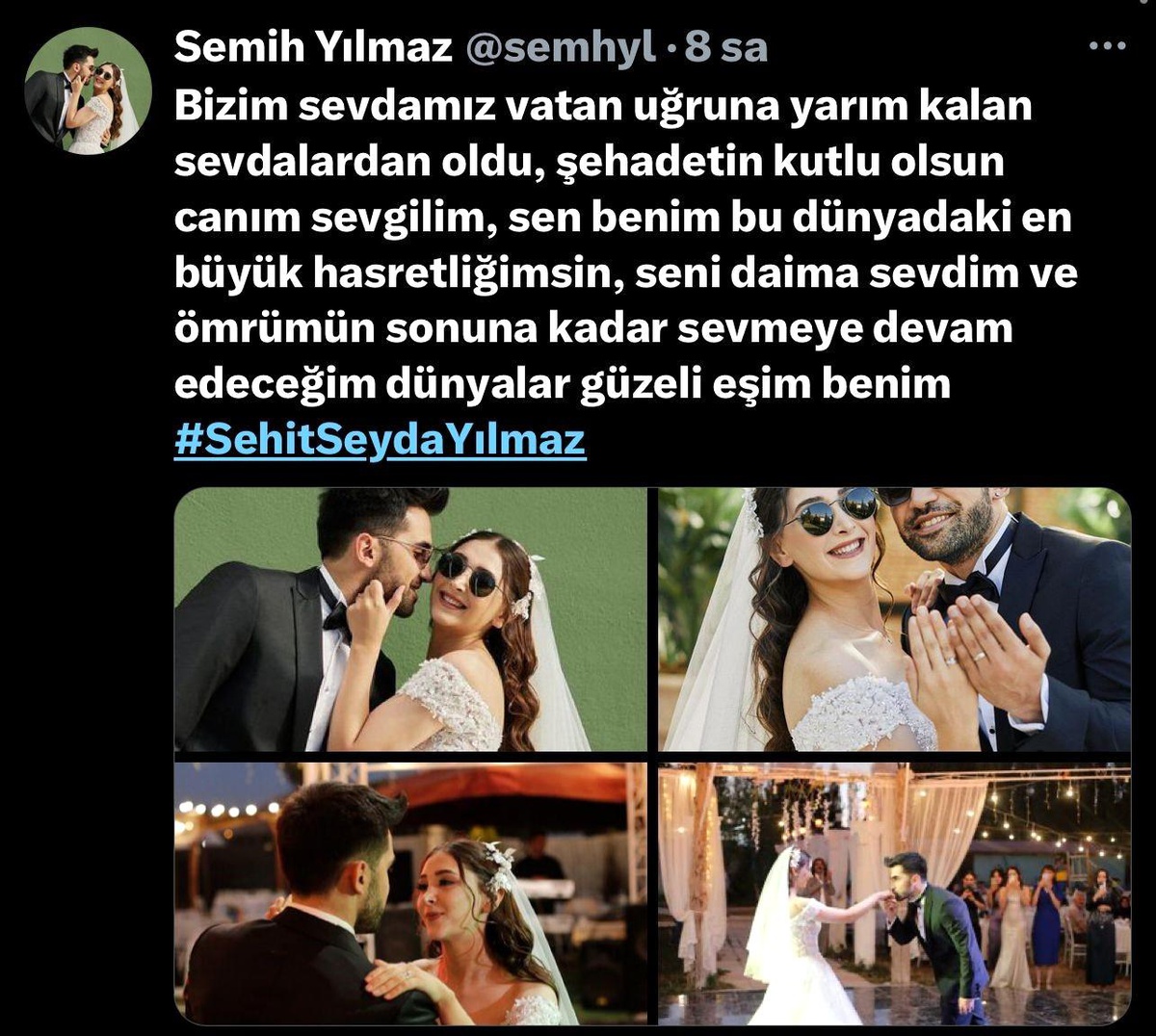 Şehit Polis Şeyda Yılmaz\'ın Eşi Semih Yılmaz\'dan Duygusal Paylaşım