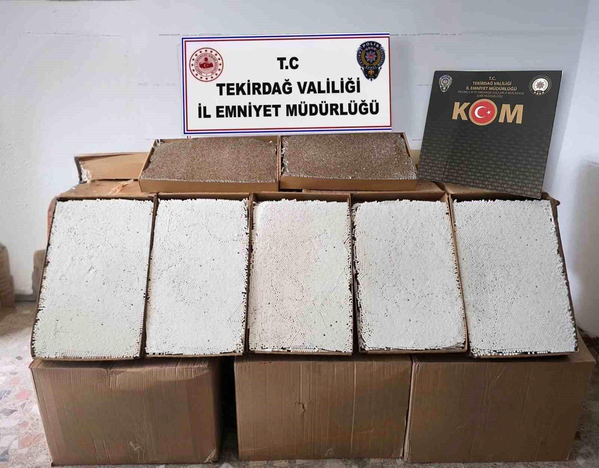 Çerkezköy\'de 450 Bin Makaron Ele Geçirildi