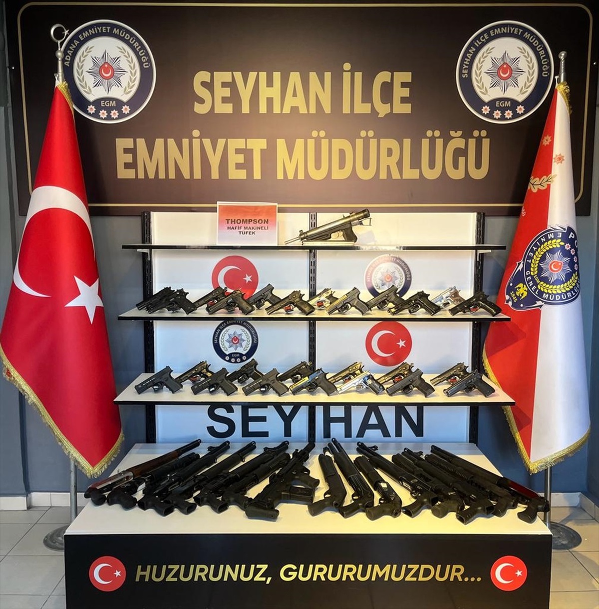 Adana\'da Asayiş Uygulaması: 67 Silah Ele Geçirildi
