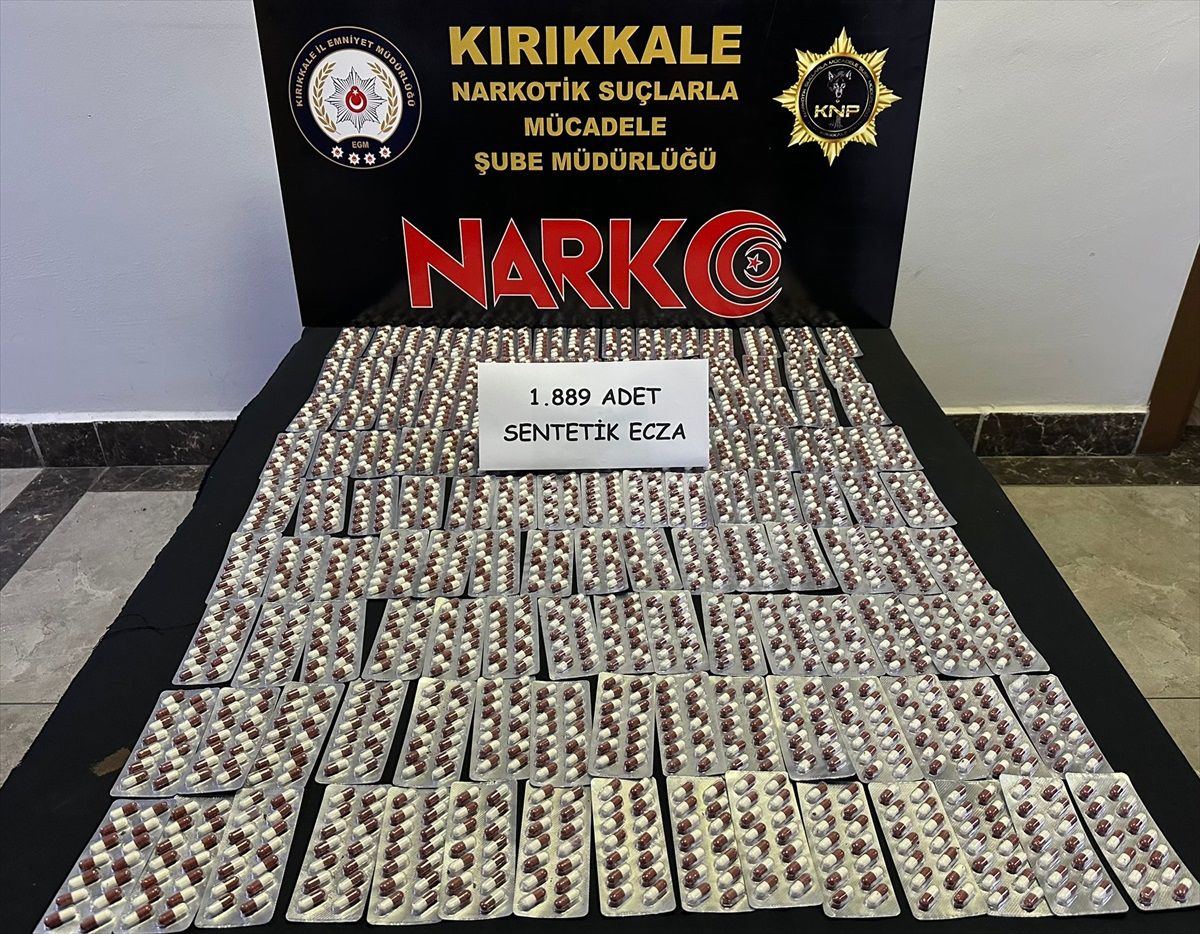 Kırıkkale\'de 1889 Uyuşturucu Hap Ele Geçirildi