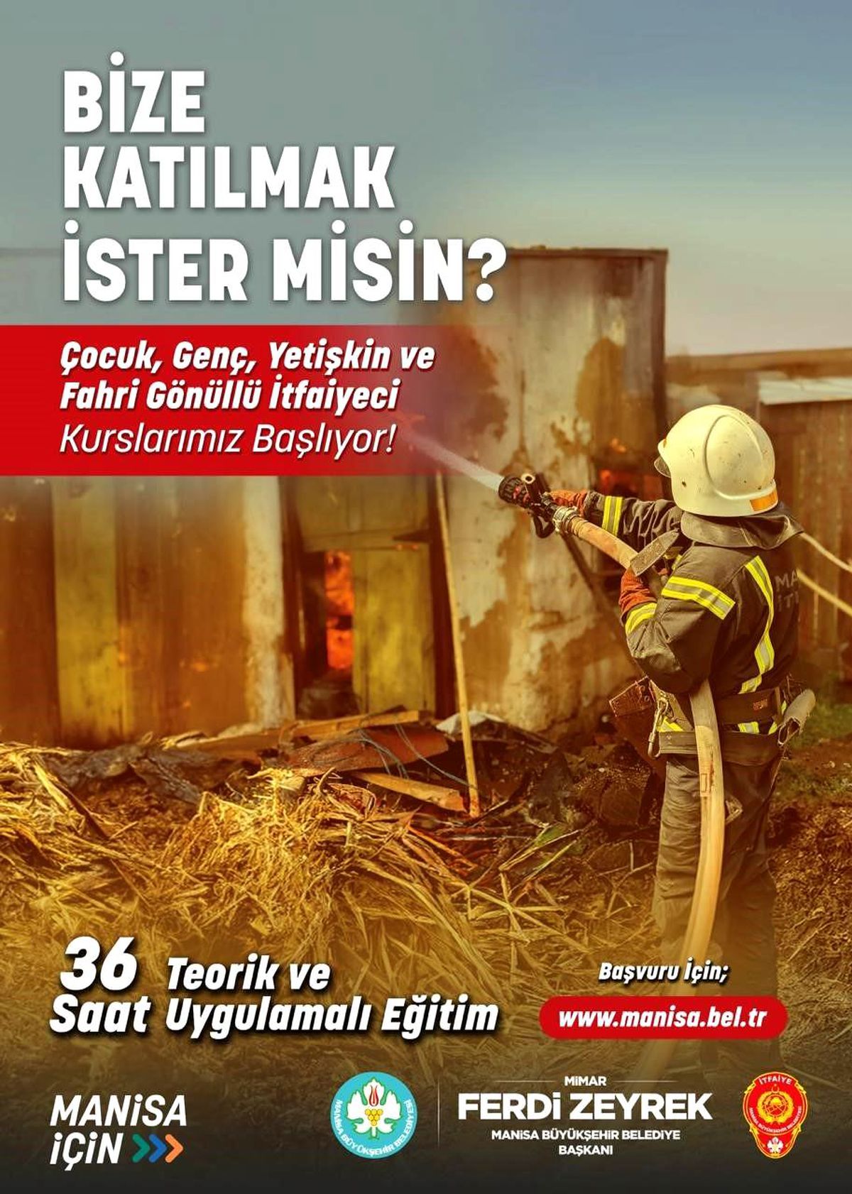 Manisa\'da Gönüllü İtfaiyecilik Projesi Başlatılıyor