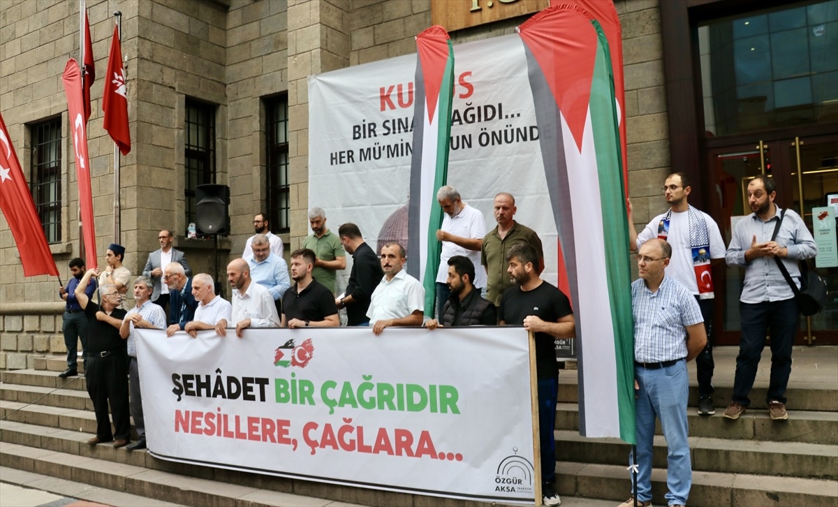 Trabzon\'da Filistin\'e Destek Yürüyüşü