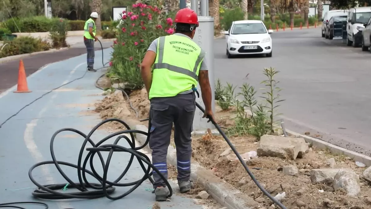 Bodrum\'da Akıllı Aydınlatma Çalışmaları Devam Ediyor