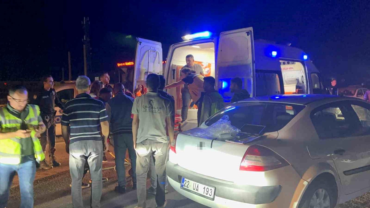 Edirne\'de Motosiklet Kazası