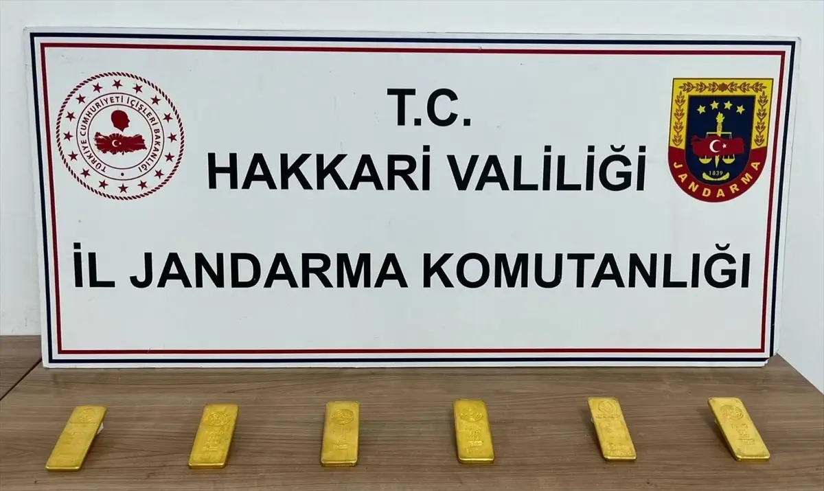 Hakkari\'de 6 Kilogram Kaçak Altın Ele Geçirildi