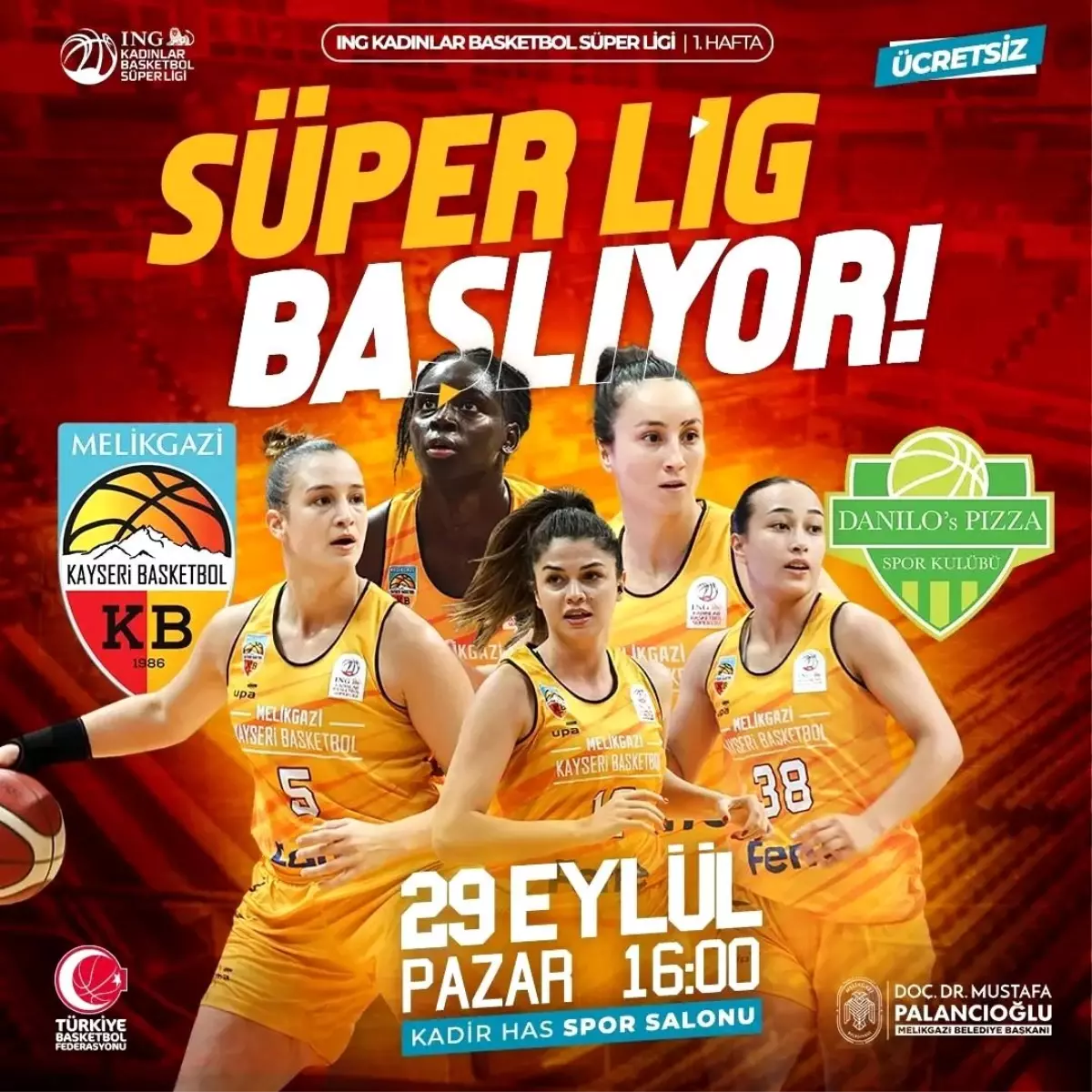 Melikgazi Kayseri Basketbol\'un İlk Maçı Ücretsiz!