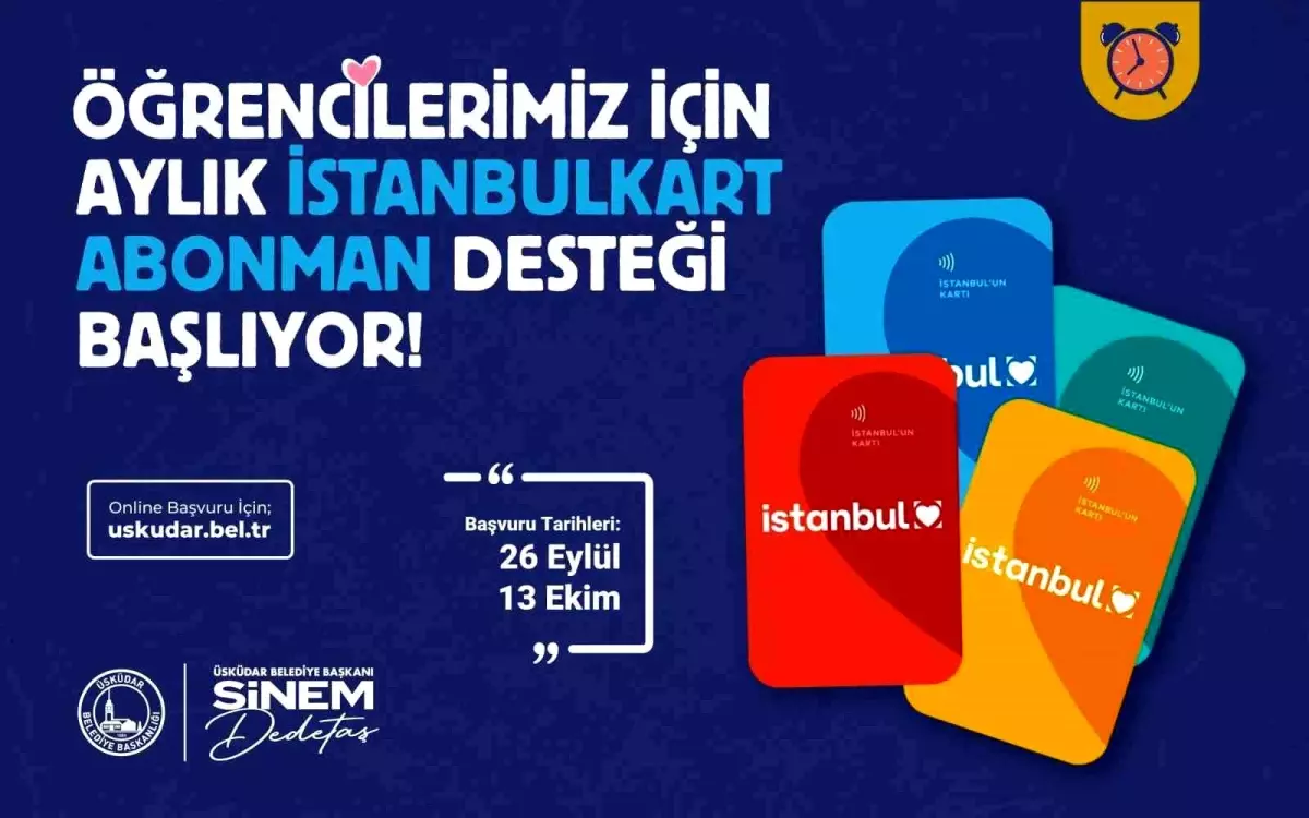 Üsküdar Belediyesi\'nden Öğrencilere Abonman Desteği