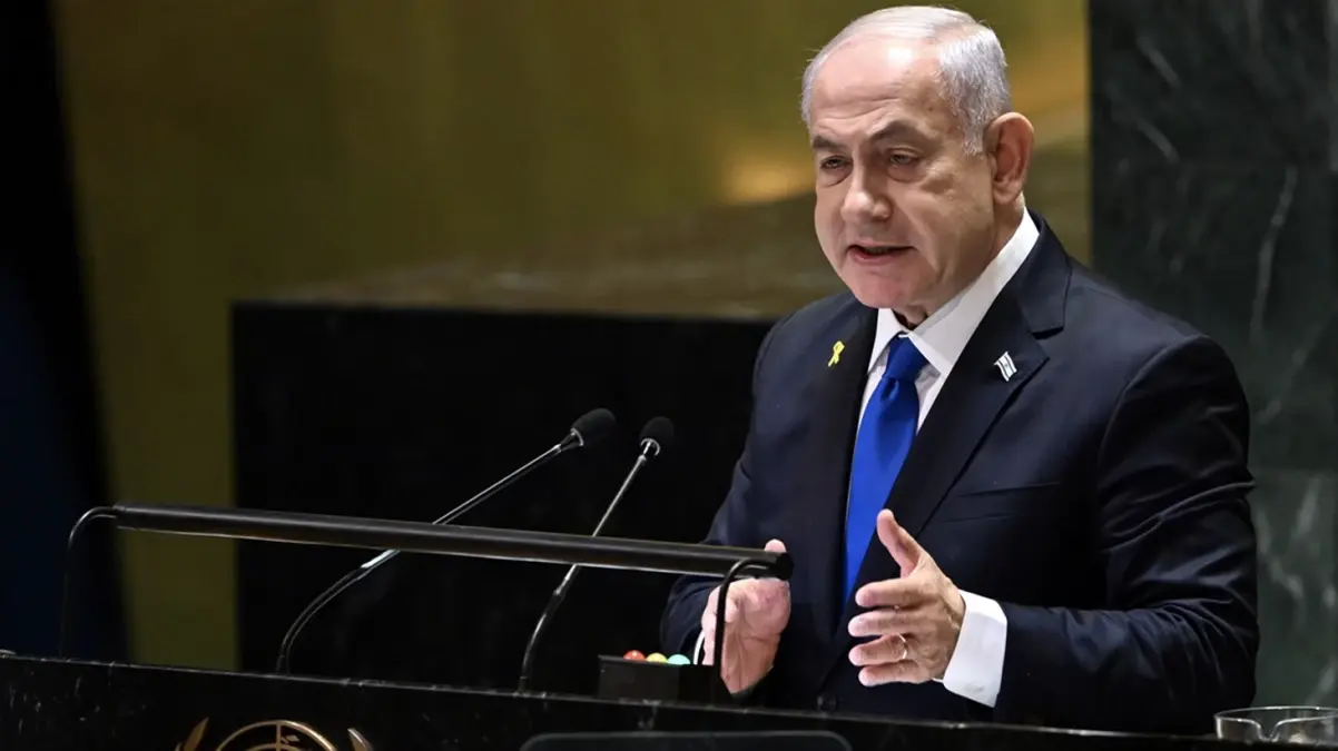 BM\'de utanç günü! Elinde on binlerce masumun kanı olan Netanyahu dünyaya seslendi