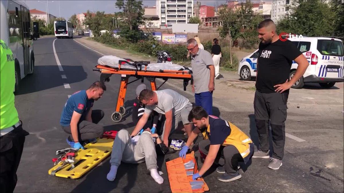 Çorlu\'da motosiklet kazası: 1 yaralı