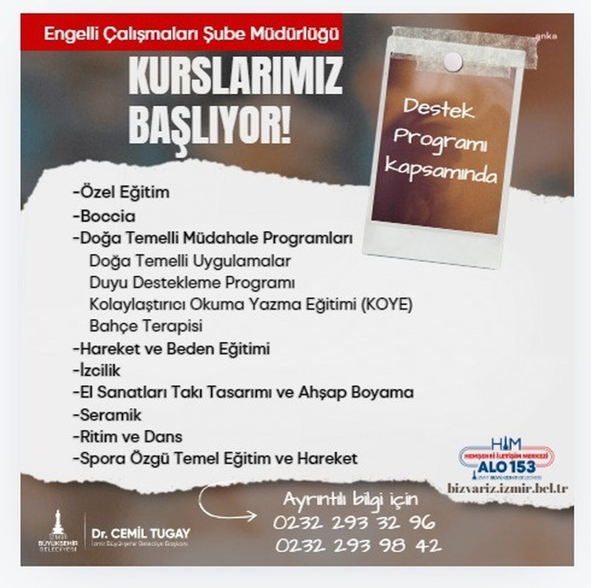 İzmir\'de Engellilere Yönelik Kurs Başvuruları Başladı