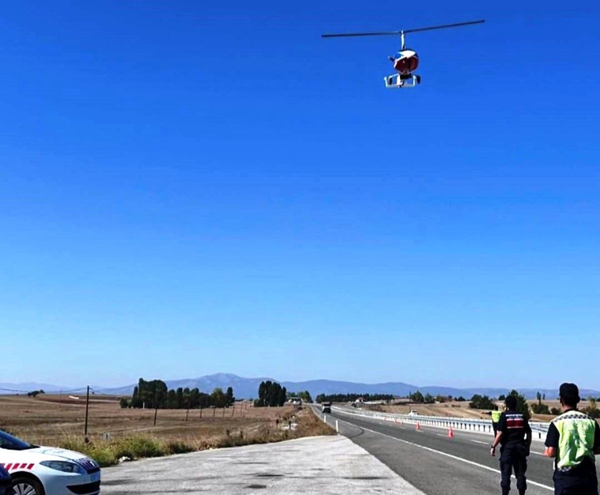 Kütahya\'da Havadan Trafik Denetimi