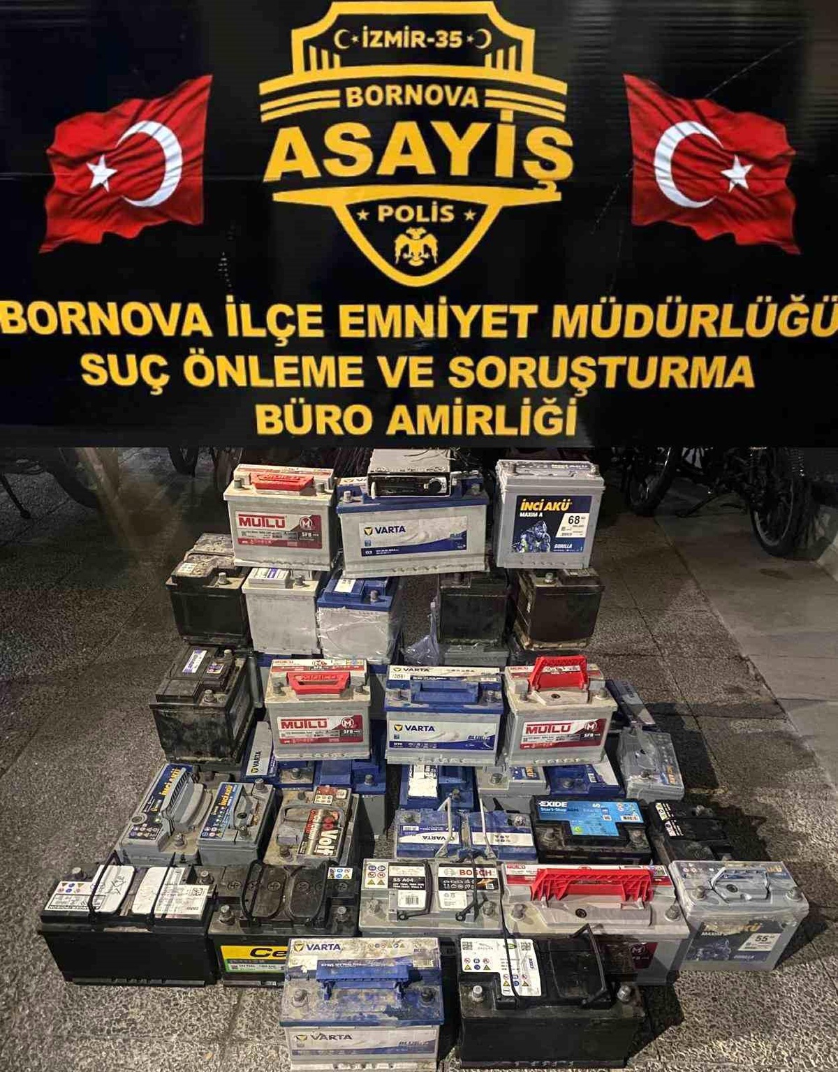 Bornova\'da Akü Hırsızları Yakalandı