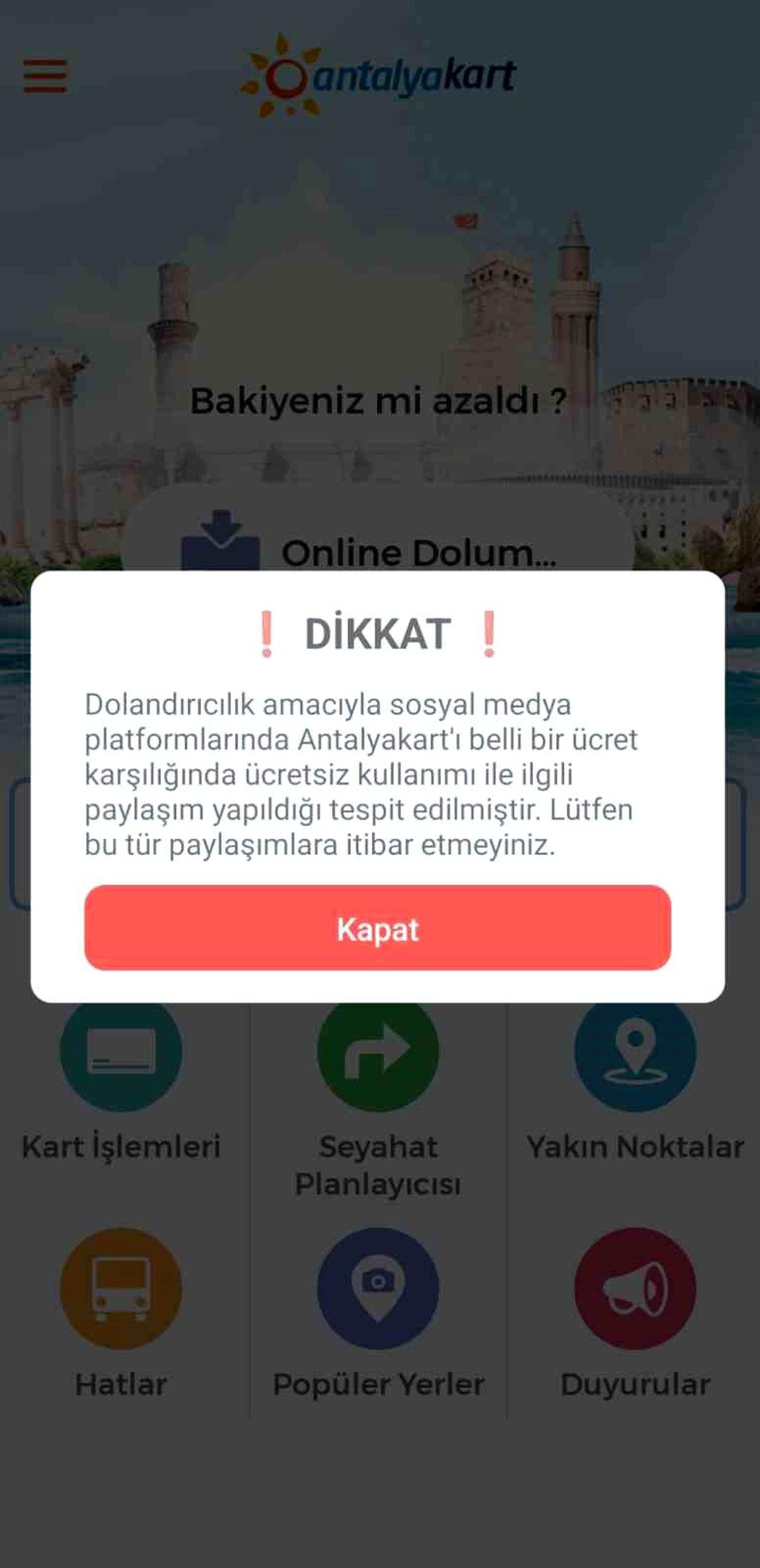 Antalya\'da Dolandırıcılık Uyarısı