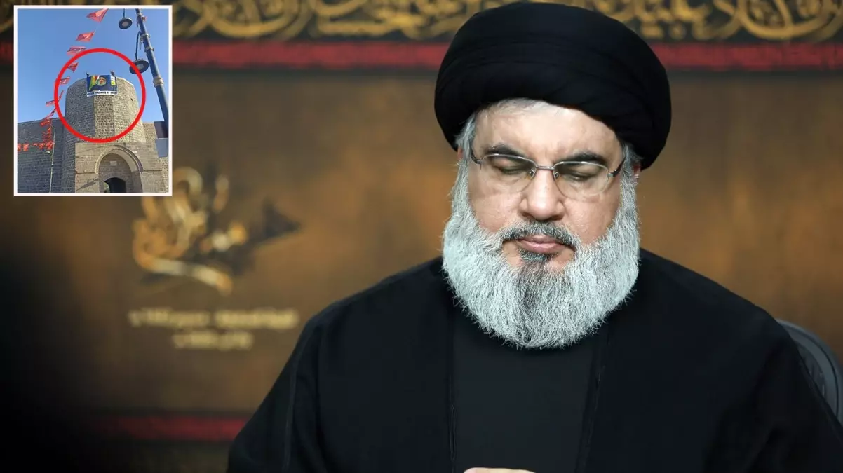 Nasrallah posteri, bir şehrimizi karıştırdı! Yazdıkları yazı da bir o kadar ilginç