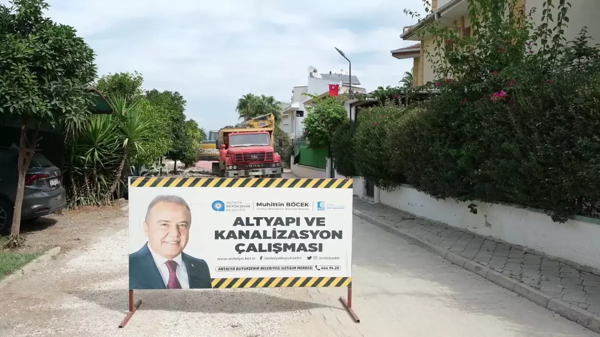 Antalya\'da Yeni Kanalizasyon Hattı Projesi İlerlemesi