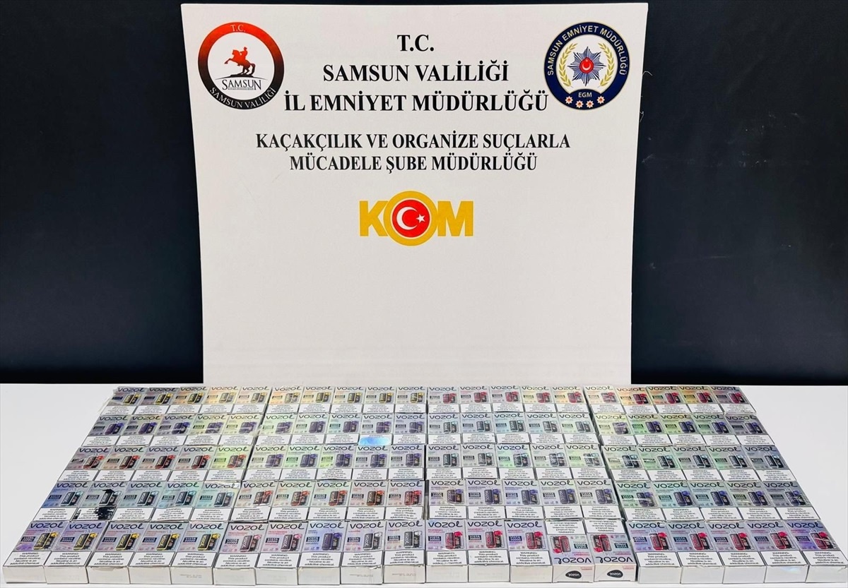 Samsun\'da Kaçak Elektronik Sigara Operasyonu