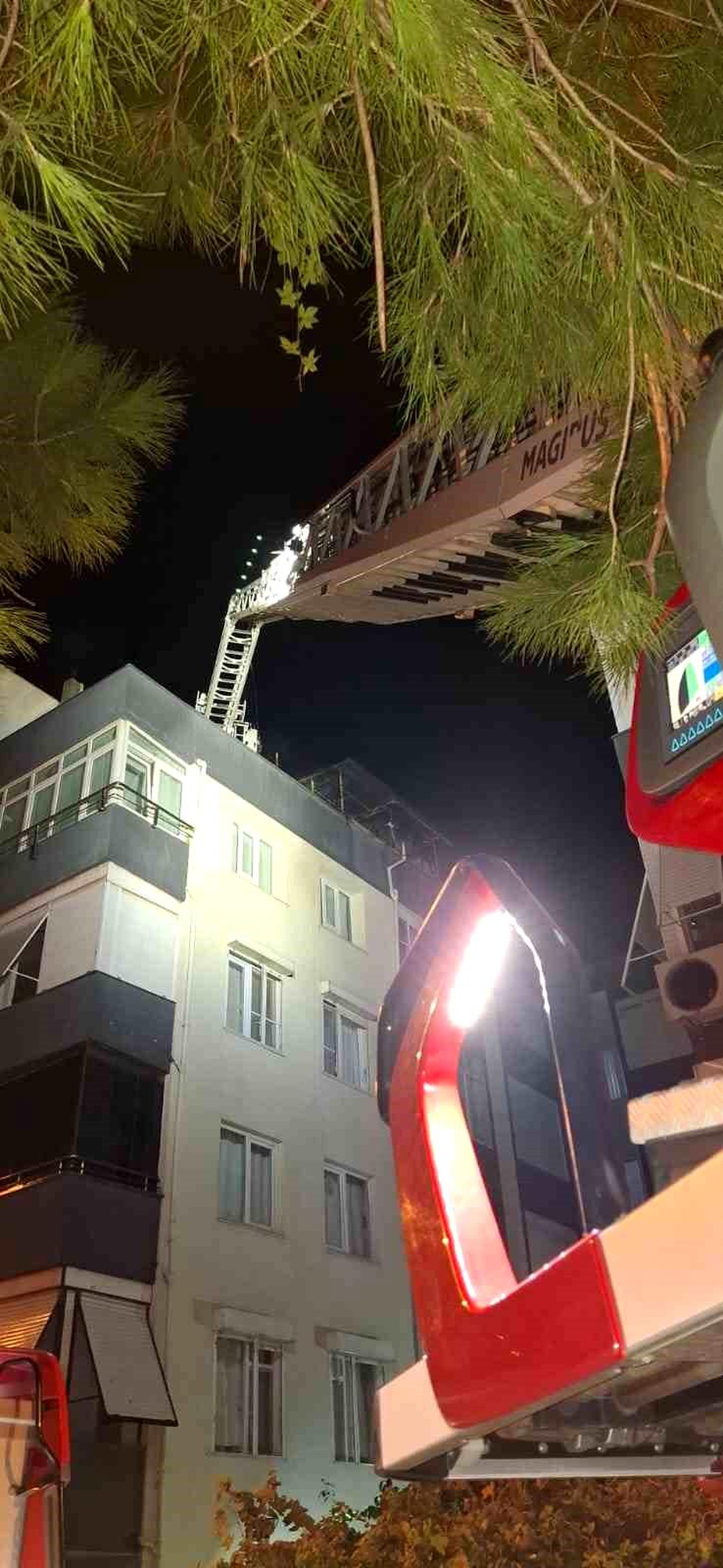Edremit\'te Çatı Yangını Panik Yarattı
