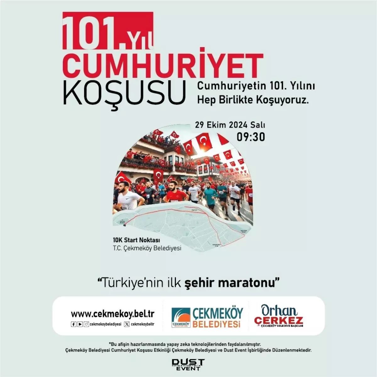 Cumhuriyetin 101. Yılı için Çekmeköy\'de Şehir Maratonu Düzenlenecek