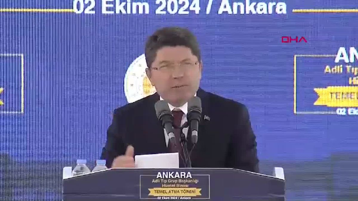 Adalet Bakanı Tunç\'tan Temel Atma Töreni