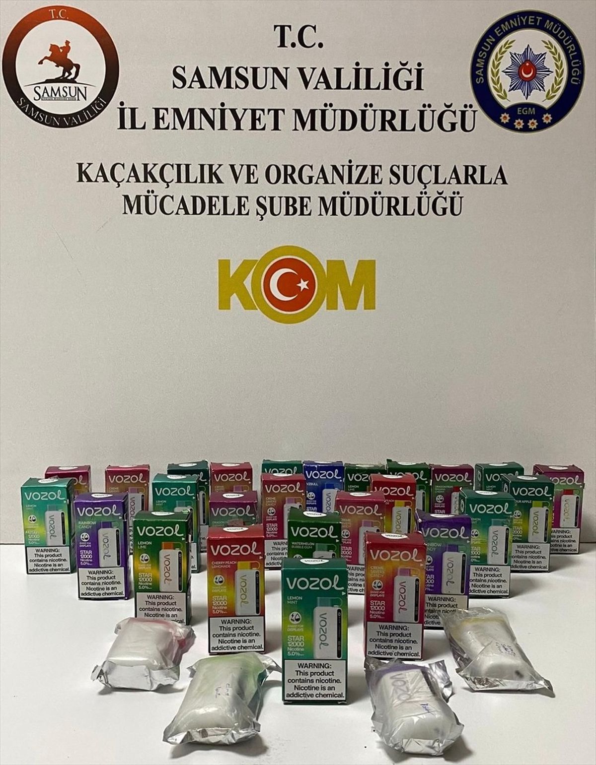 Samsun\'da Kaçak Elektronik Sigara Operasyonu