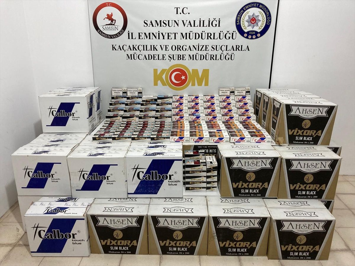 Samsun\'da 350 Bin Kaçak Makaron Ele Geçirildi