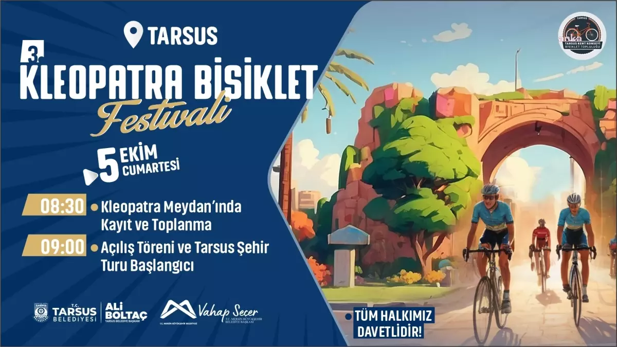 Kleopatra Bisiklet Festivali Tarsus\'ta Başlıyor