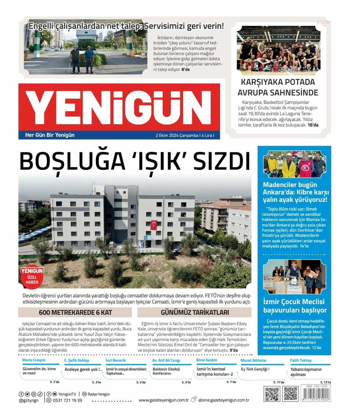 Yenigün Gazetesi\'nde Sansüre Tepki