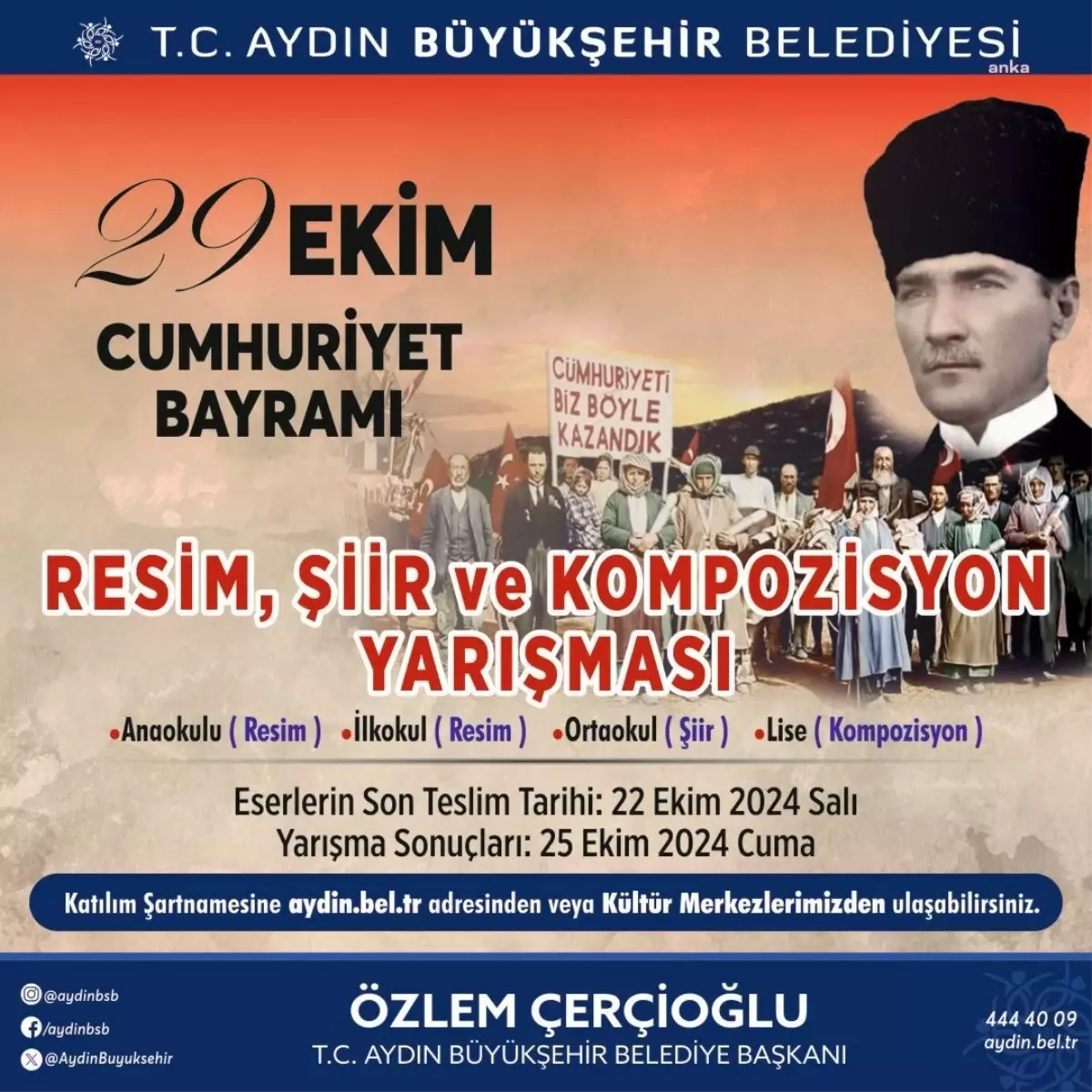 Aydın\'da 29 Ekim Cumhuriyet Bayramı İçin Yarışma Düzenleniyor