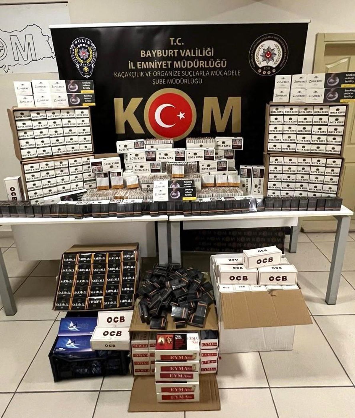 Bayburt\'ta Kaçak Sigara Operasyonu