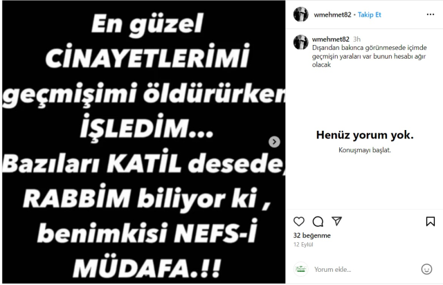 Emre'yi 'Eşcinsel ilişki teklif ettiği' için öldürdüm dedi ama birkaç gün yaptığı paylaşım tüyler ürpertti