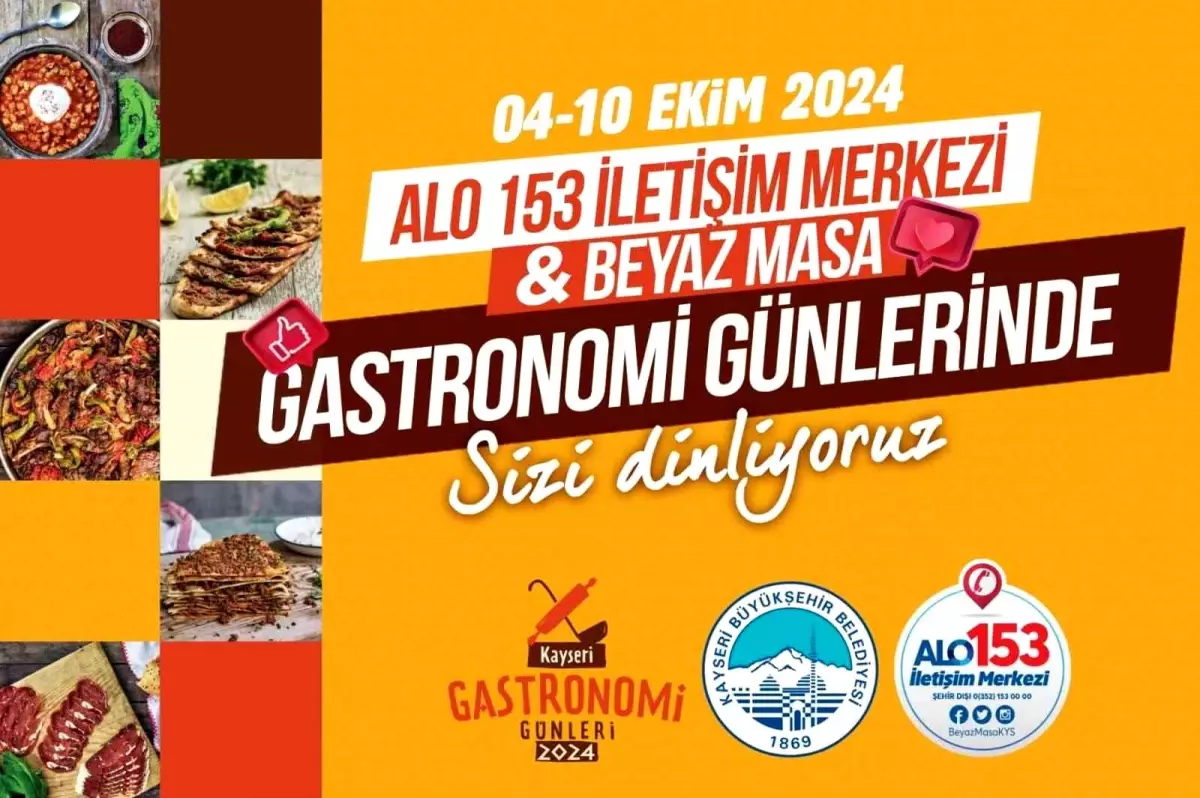 Alo 153 ve Beyaz Masa, Gastronomi Günleri\'nde vatandaşı dinleyecek