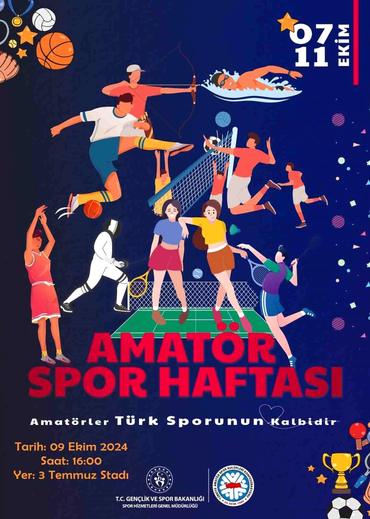 Amatör Spor Haftası Kutlamaları 9 Ekim\'de Erzurum\'da