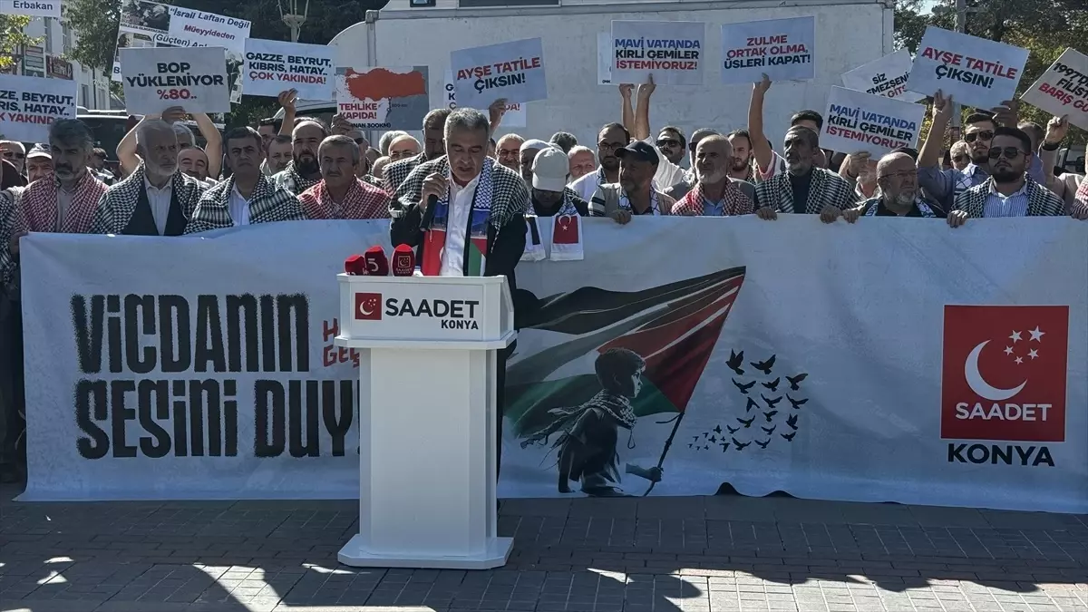 Konya\'da İsrail Saldırılarına Protesto