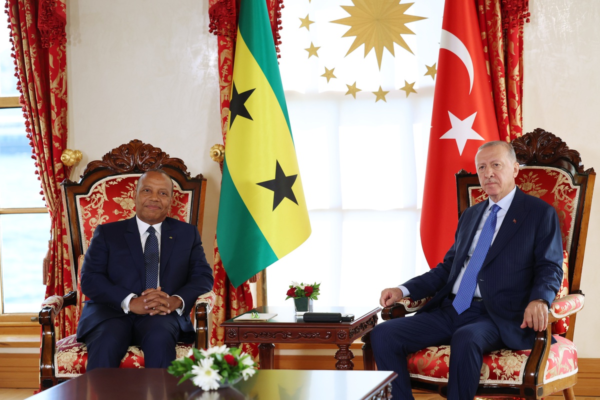 Cumhurbaşkanı Erdoğan, Sao Tome ve Principe Demokratik Cumhuriyeti Başbakanı Patrice Emery Trovoada\'yı kabul etti