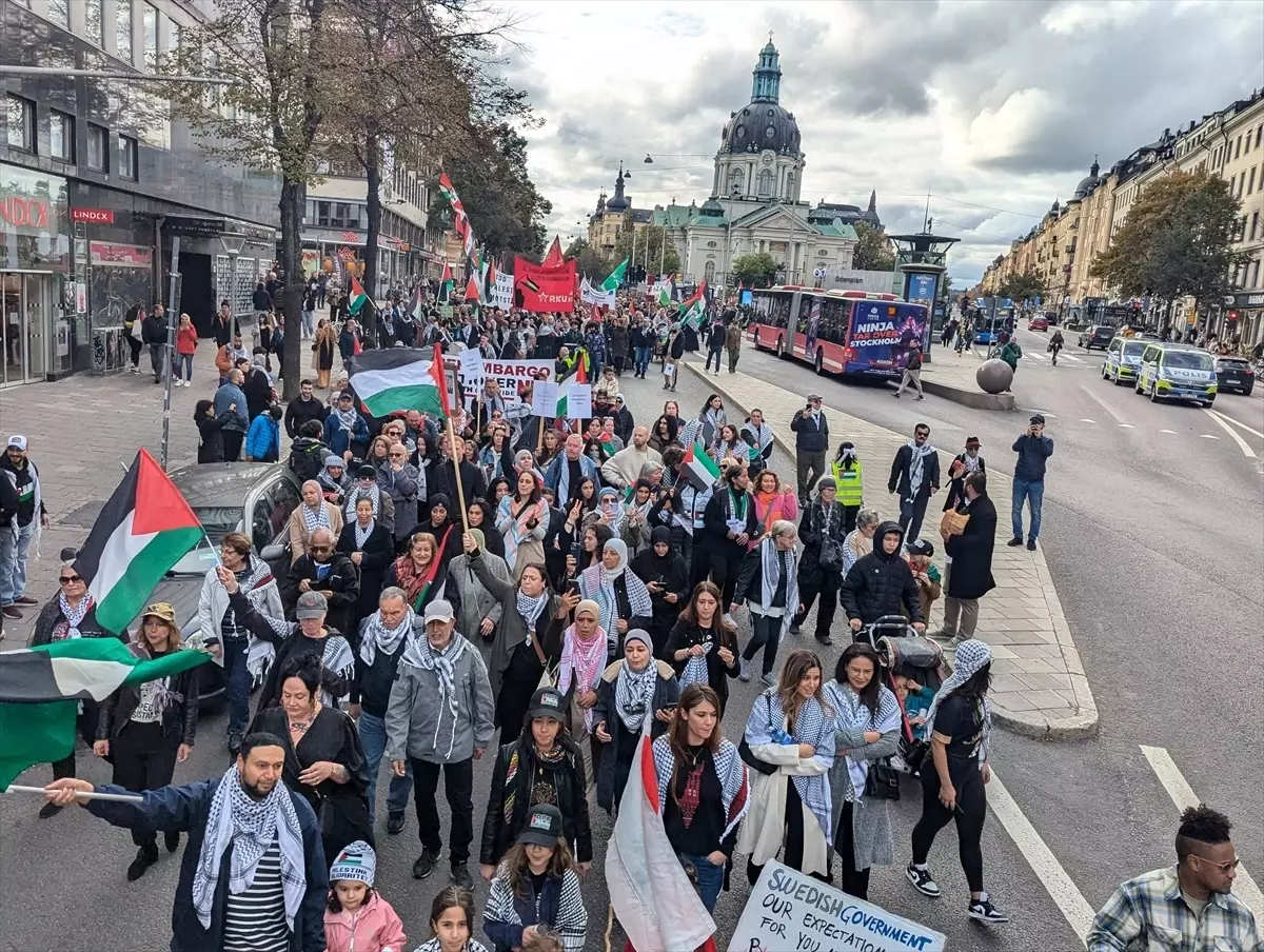 Stockholm\'de İsrail Protestosu