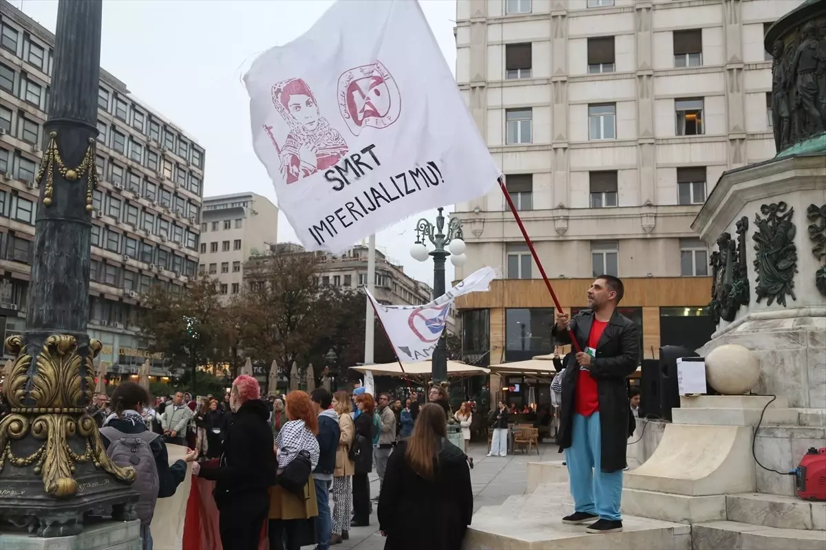 Belgrad\'da Filistin\'e Destek Gösterisi