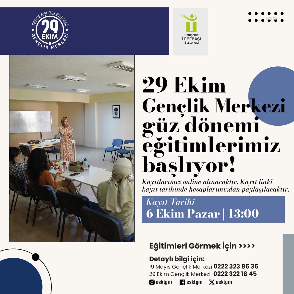Tepebaşı Belediyesi\'nde Ücretsiz Güz Dönemi Eğitimleri Başlıyor