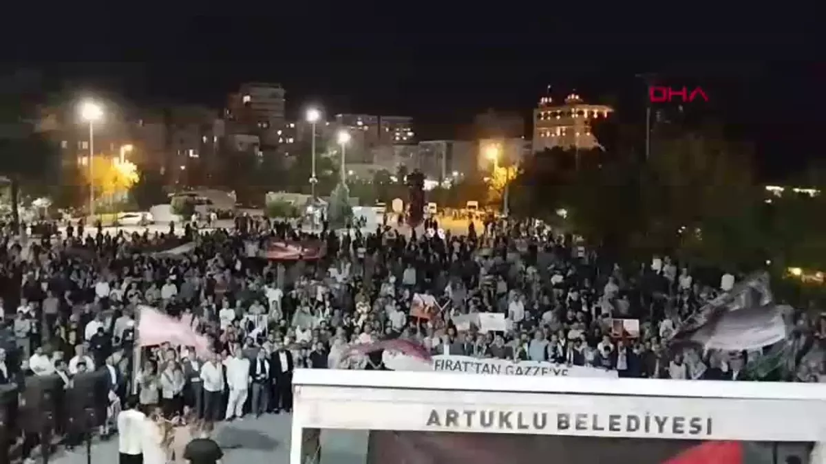 MARDİN İsrail\'in Gazze\'ye yönelik saldırıları Mardin\'de protesto edildi