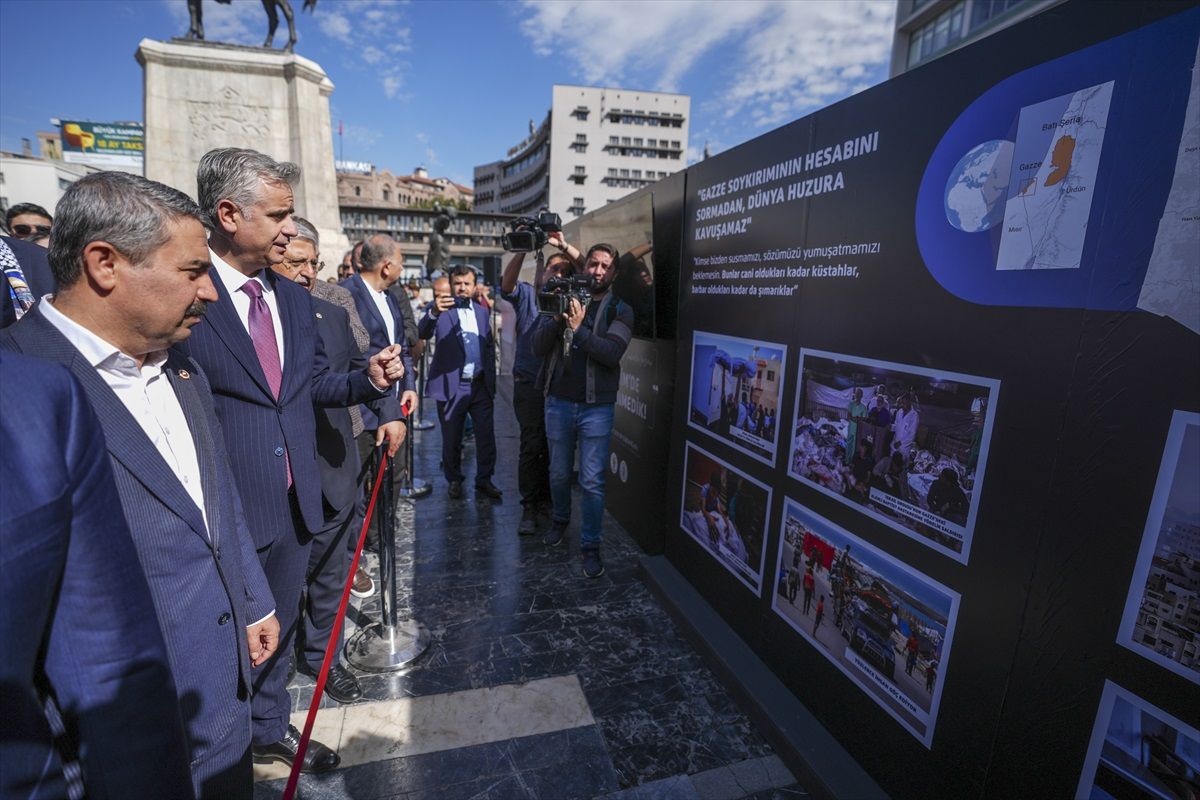 AK Parti\'den, İsrail\'in Gazze\'deki soykırımının 1. yılına ilişkin sergi