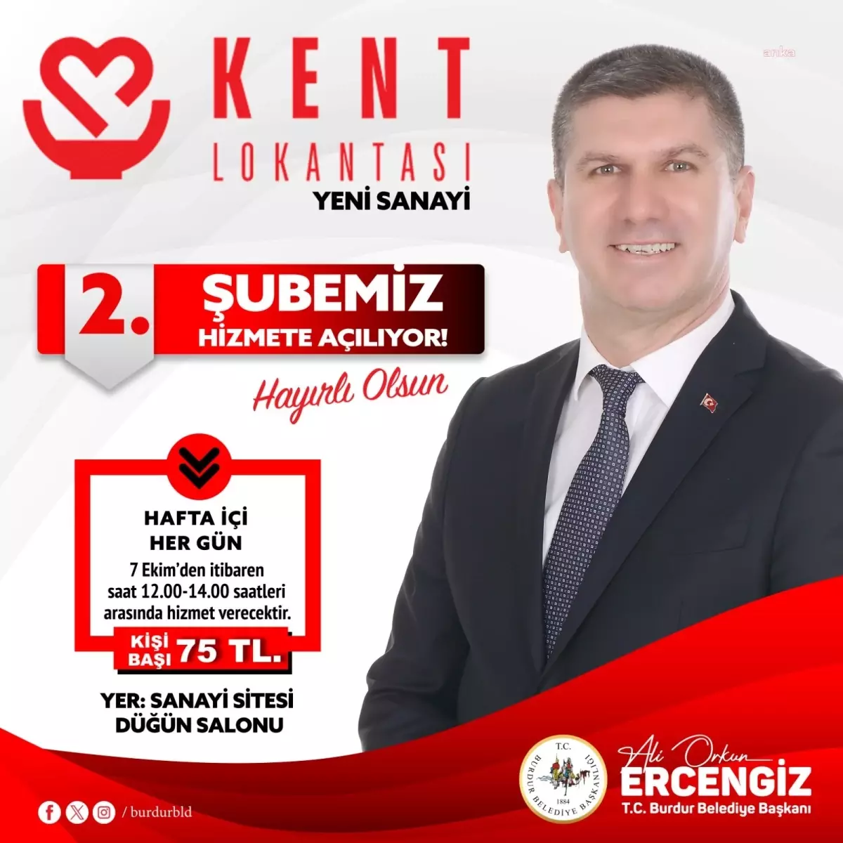 Burdur\'da İkinci Kent Lokantası Açıldı