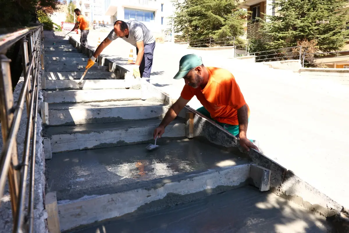 Çankaya Belediyesi\'nden Merdivenli Yol Projesi