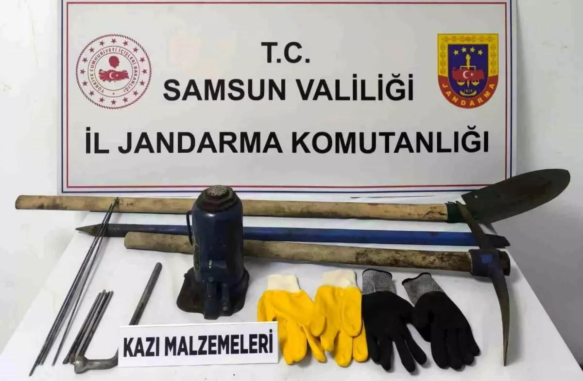 Samsun\'da Kaçak Kazı Yapan 3 Kişi Yakalandı