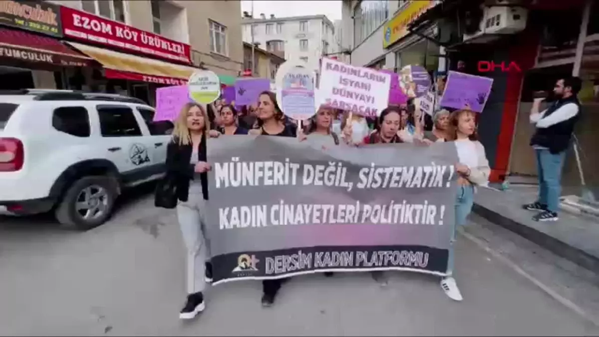 Tunceli\'de Kadın Cinayetlerine Tepki Yürüyüşü