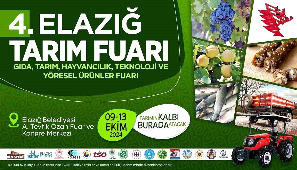 Elazığ\'da 4. Tarım, Hayvancılık ve Teknoloji Fuarı Açılıyor